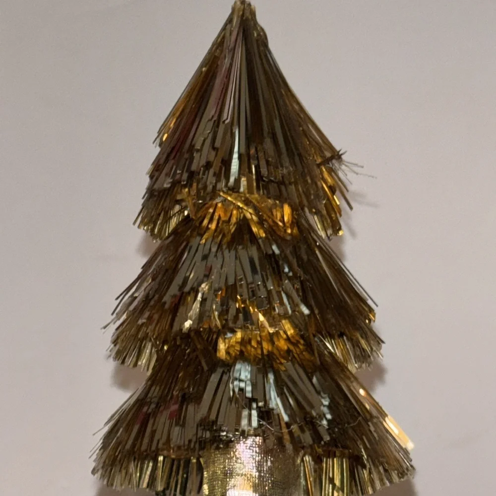 Gold Tinsel Tree Picks Set of 18 Gold Christmas Trees Pics Gold Tinsel Floral